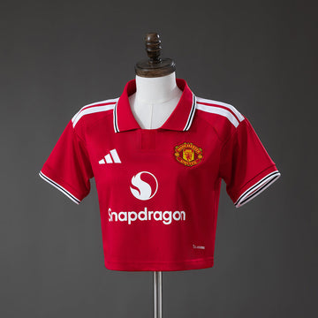 Man Utd 2026 Home Women's Crop Top Style