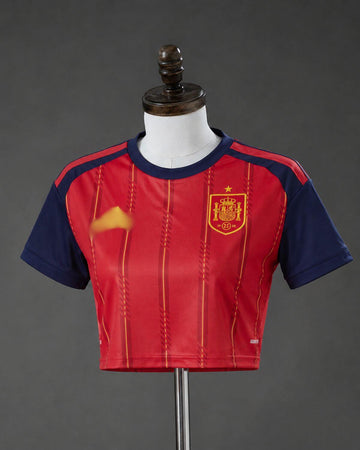 Spain 2026 Home Women's Crop Top Style