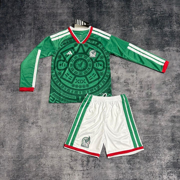 Mexico 2026 World Cup Home Long Sleeve Kids Kit