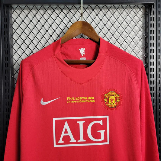 Man United 2007 Long Sleeve UCL Home Shirt
